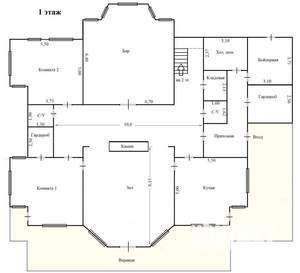 Коттедж 665м&sup2;, 3-этажный, участок 20 сот.  