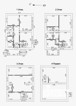 Дом 352м², 3-этажный, участок 7 сот.  