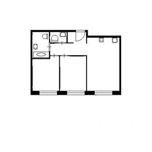 2-к квартира, на длительный срок, 57м2, 1/15 этаж
