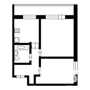 2-к квартира, на длительный срок, 42м2, 7/14 этаж