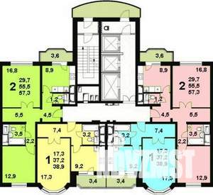 2-к квартира, на длительный срок, 56м2, 6/20 этаж