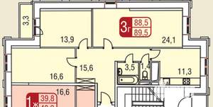 Студия квартира, на длительный срок, 89м2, 23/25 этаж