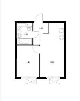 2-к квартира, на длительный срок, 32м2, 14/25 этаж