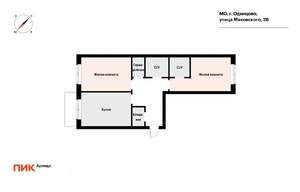 2-к квартира, на длительный срок, 65м2, 17/23 этаж