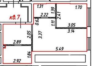 2-к квартира, на длительный срок, 37м2, 1/16 этаж