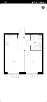 1-к квартира, на длительный срок, 36м2, 4/24 этаж