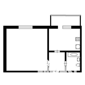 1-к квартира, на длительный срок, 35м2, 4/9 этаж