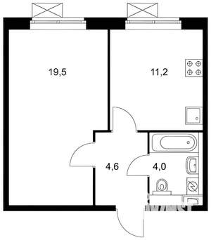 1-к квартира, на длительный срок, 40м2, 17/25 этаж