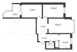 3-к квартира, на длительный срок, 75м2, 13/17 этаж