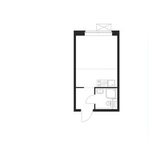 Студия квартира, на длительный срок, 20м2, 3/25 этаж