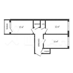 2-к квартира, на длительный срок, 56м2, 6/22 этаж