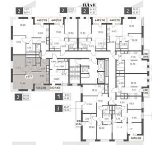 2-к квартира, вторичка, 58м2, 9/17 этаж