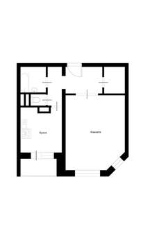 1-к квартира, вторичка, 42м2, 6/17 этаж