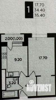 1-к квартира, вторичка, 34м2, 24/25 этаж
