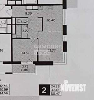 2-к квартира, вторичка, 49м2, 18/24 этаж