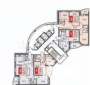 1-к квартира, вторичка, 38м2, 25/25 этаж