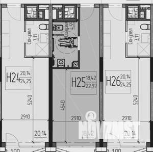 Студия квартира, вторичка, 24м2, 8/16 этаж