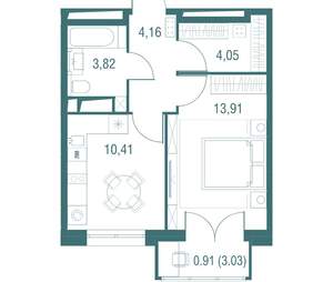 1-к квартира, вторичка, 37м2, 5/24 этаж