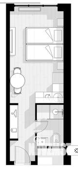 Студия квартира, вторичка, 23м2, 14/16 этаж