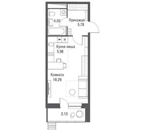 Студия квартира, вторичка, 37м2, 22/22 этаж