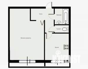 1-к квартира, вторичка, 39м2, 12/14 этаж