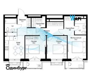 4-к квартира, вторичка, 73м2, 24/24 этаж