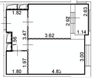 1-к квартира, вторичка, 34м2, 21/25 этаж