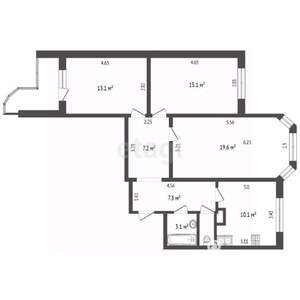 3-к квартира, вторичка, 76м2, 17/24 этаж