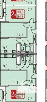 2-к квартира, вторичка, 55м2, 4/25 этаж