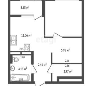 1-к квартира, вторичка, 42м2, 8/24 этаж