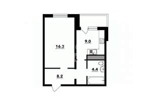 1-к квартира, вторичка, 38м2, 17/22 этаж
