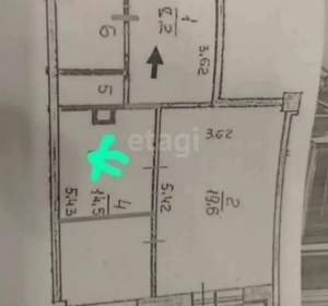 2-к квартира, вторичка, 56м2, 4/18 этаж