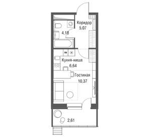 Студия квартира, вторичка, 29м2, 3/16 этаж