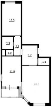 2-к квартира, вторичка, 60м2, 8/17 этаж
