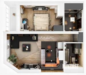 1-к квартира, вторичка, 45м2, 17/19 этаж