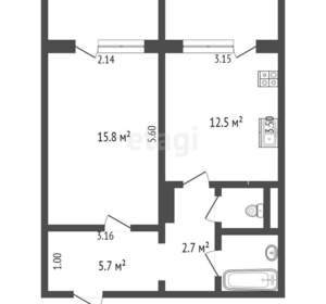 1-к квартира, вторичка, 42м2, 13/17 этаж