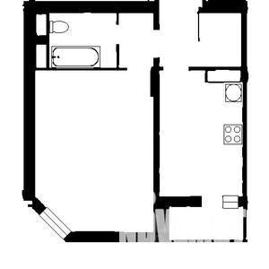 1-к квартира, вторичка, 47м2, 4/21 этаж