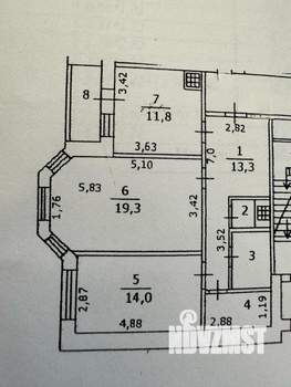 2-к квартира, вторичка, 67м2, 8/17 этаж