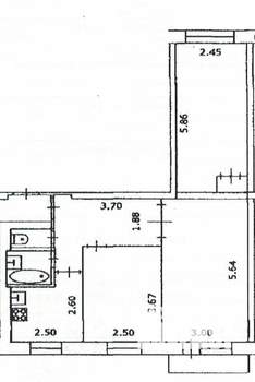 3-к квартира, вторичка, 60м2, 2/9 этаж