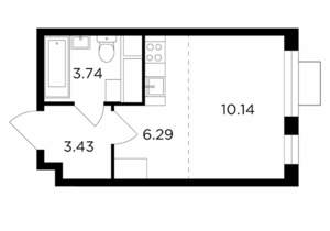 1-к квартира, вторичка, 24м2, 13/24 этаж