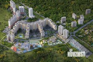 1-к квартира, строящийся дом, 37м2, 18/24 этаж
