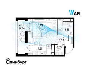 Студия квартира, вторичка, 33м2, 23/24 этаж