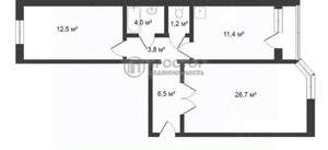 2-к квартира, вторичка, 67м2, 2/19 этаж