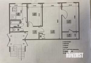 3-к квартира, вторичка, 60м2, 1/5 этаж