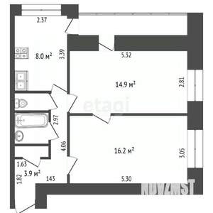 2-к квартира, вторичка, 47м2, 9/9 этаж