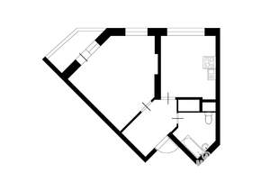 1-к квартира, вторичка, 45м2, 23/25 этаж