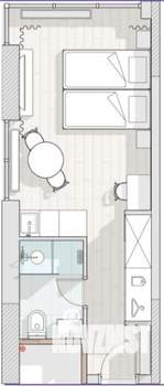 Студия квартира, вторичка, 24м2, 6/16 этаж