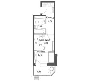 Студия квартира, вторичка, 29м2, 13/16 этаж