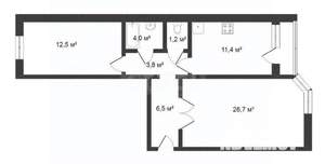 2-к квартира, вторичка, 66м2, 2/19 этаж