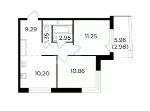 2-к квартира, вторичка, 46м2, 15/25 этаж